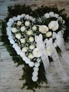 Veniec SRDCE XL živá čačina živé aj umelé kvety *SRDXL902*