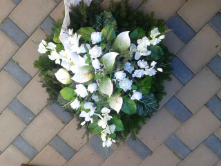 Veniec BOCHNÍK živá čačina umelé kvety *B47*