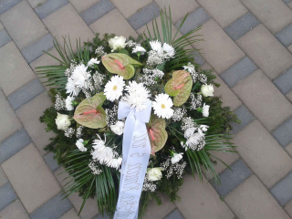 Veniec BOCHNÍK živá čačina a živé kvety *B157*