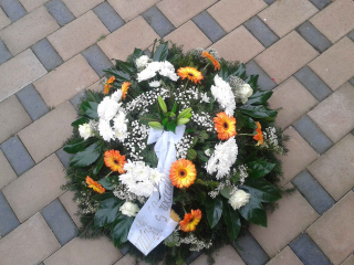 Veniec BOCHNÍK živá čačina a živé kvety *B158*