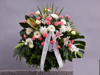 Veniec BOCHNÍK živá čačina a živé kvety *B172*