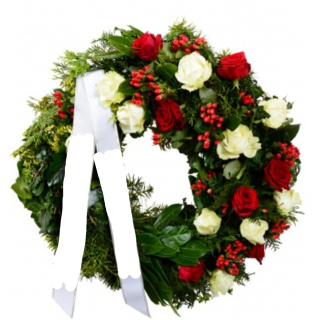Veniec BOCHNÍK živá čačina a živé kvety *B134*